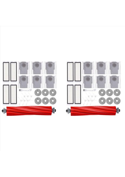 Qs/q Maxv/q Pro Robot Süpürge Için 2'li Set Ana Yan Fırça Hepa Filtreler Paspas Bezi Toz Torbaları (Yurt Dışından)