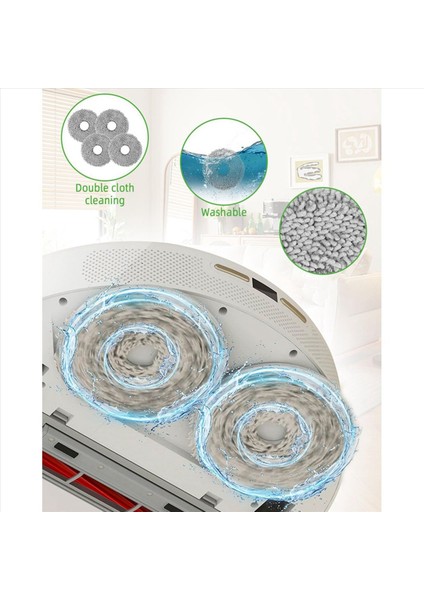 Qs/q Maxv/q Pro Robot Süpürge Için 2'li Set Ana Yan Fırça Hepa Filtreler Paspas Bezi Toz Torbaları (Yurt Dışından) fırsatları