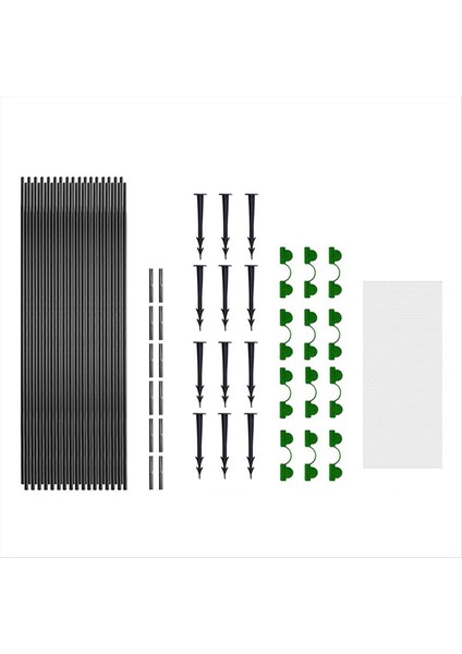 Açık Bahçe Sera Tesisi Tüneli Destek Çerçeve Koruma Kiti Fiber Çubuk Böcek Net Arch Set Tesis Araçları (Yurt Dışından)
