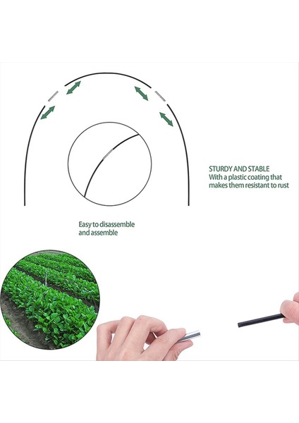 Açık Bahçe Sera Tesisi Tüneli Destek Çerçeve Koruma Kiti Fiber Çubuk Böcek Net Arch Set Tesis Araçları (Yurt Dışından) fiyatları