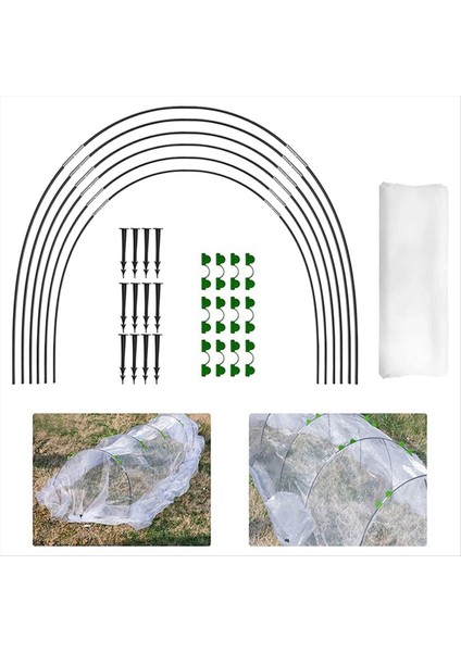 Açık Bahçe Sera Tesisi Tüneli Destek Çerçeve Koruma Kiti Fiber Çubuk Böcek Net Arch Set Tesis Araçları (Yurt Dışından) indirimleri