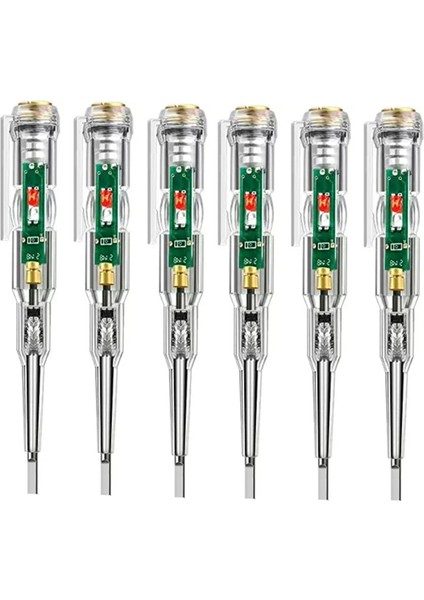 6 Pack Voltaj Test Cihazı, Ac Voltaj Dedektörü Kalemi, 70-250V Devre Test Cihazı Elektrikli Tornavida Indüksiyon Voltaj Dedektörü Kalemi (Yurt Dışından)