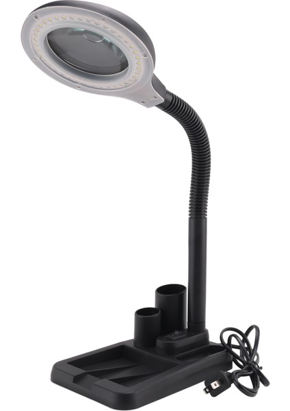 LED Büyütme Lambası 5x 10X Işık Tablosu ve Masa Lambası Zemin Standı Ayarlanabilir Büyüteç Okuma, Onarma (Siyah) Abd Fişi Için (Yurt Dışından)