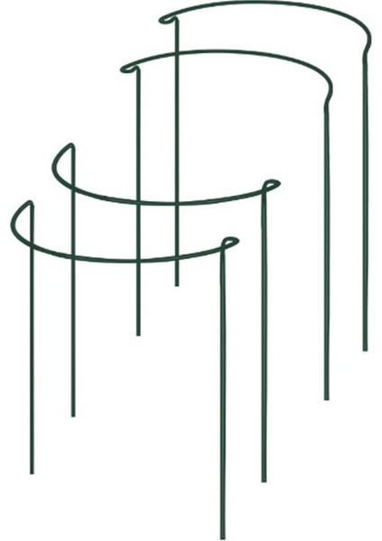 Bitki Destek Hisse Senedi, 4 Pack Yarı Yuvarlak Metal Bahçe Fabrikası Destekleri, Yeşil Bahçe Fabrikası Destek Yüzüğü, Bahçe Sınır Destekleri (Yurt Dışından)