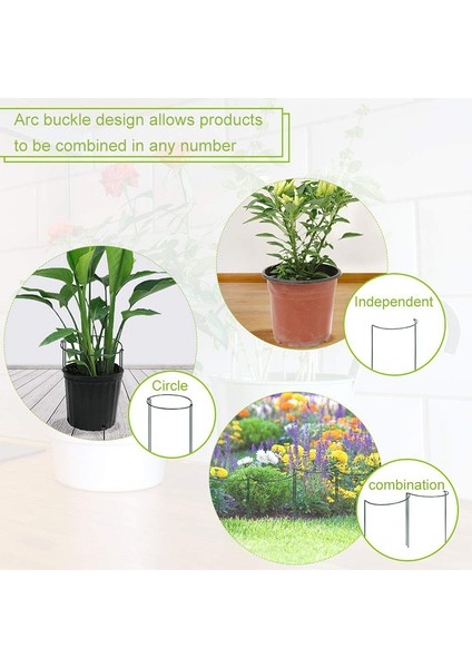 Bitki Destek Hisse Senedi, 4 Pack Yarı Yuvarlak Metal Bahçe Fabrikası Destekleri, Yeşil Bahçe Fabrikası Destek Yüzüğü, Bahçe Sınır Destekleri (Yurt Dışından) modelleri