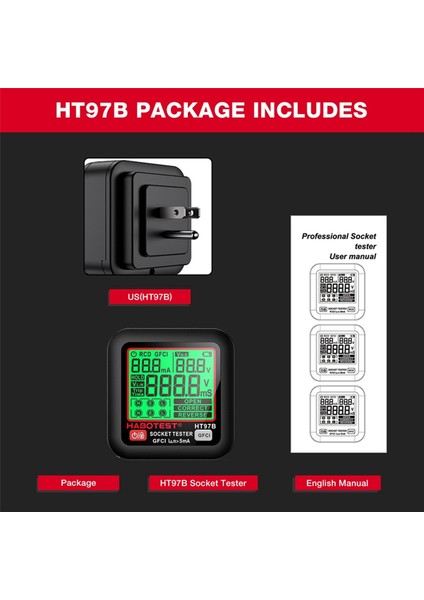 Habotest HT97 Dijital Soket Test Cihazı Akıllı Voltaj Dedektörü Çıkış Denetleyicisi Abd Fişi (Yurt Dışından) modelleri
