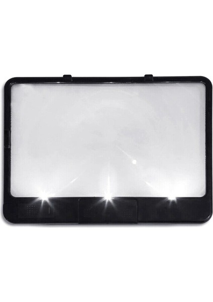 Candy Asi-Tv-On-Tv Tam Sayfa Kitap Büyüteç ve Işık Sayfa 3x Daha Büyük, Optik Sınıf, Parlama Önleyici Siyah (Yurt Dışından)