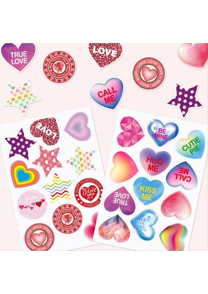 4 Paket Sevgililer Günü Partisi Dekorasyon Çıkartmaları Sevgililer Günü Tatil Zarfı Hediye Aşk Çıkartmaları (Yurt Dışından) fiyatları