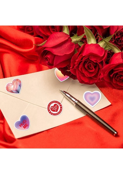 4 Paket Sevgililer Günü Partisi Dekorasyon Çıkartmaları Sevgililer Günü Tatil Zarfı Hediye Aşk Çıkartmaları (Yurt Dışından) indirimleri