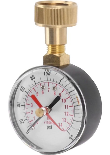 Su Basıncı Göstergesi 0 Ila 200PSI Evrensel Su Basınç Testi Göstergesi Değiştirme Için 3/4 Dişi Hortum Ipliği (Yurt Dışından)