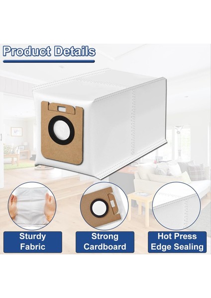 Z10 PRO/L10 PLUS/D10 PLUS/D10S Plus Robot Için Elektrikli Süpürge Toz Torbası Aksesuarları (Yurt Dışından) fiyatları