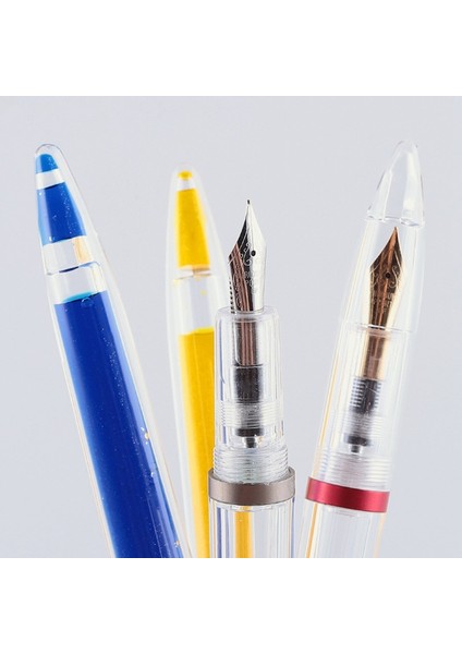0.5mm Nib Çeşme Kalemi Gözlü Yüksek Kapasiteli Yüksek Kapasiteli Şeffaf Pens Ofis Öğrenci Yazma Hediyeleri Kırtasiye Kırmızı (Yurt Dışından) fırsatları
