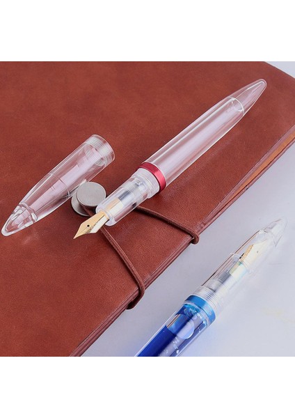 0.5mm Nib Çeşme Kalemi Gözlü Yüksek Kapasiteli Yüksek Kapasiteli Şeffaf Pens Ofis Öğrenci Yazma Hediyeleri Kırtasiye Kırmızı (Yurt Dışından) indirimleri