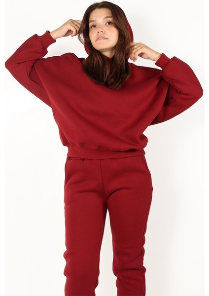 2610 Kapşonlu Paçası Lastikli Üç İplik Takım indirimleri