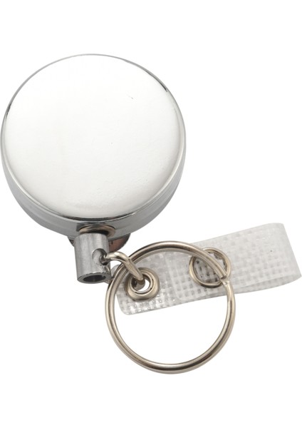 2 Paket Ağır Hizmet Geri Çekilebilir Rozet Tutucu Makarası, Metal Kimlik Rozeti Tutucu Kemer Klipsli Anahtar Yüzük Kart Anahtarlık Gümüş (Yurt Dışından)