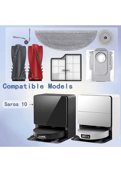 Saros 10 / G30 Robot Süpürge Için 26 Parça Yedek Kit Ana Yan Fırça Hepa Filtreler Paspas Bezleri Toz Torbaları (Yurt Dışından) fırsatları