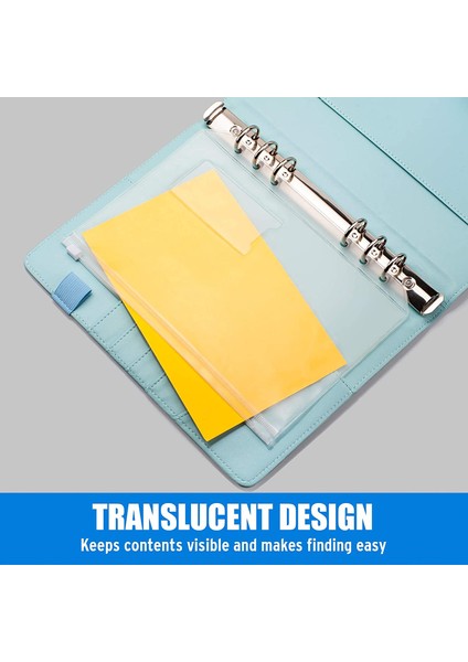 15PCS A5 Binder Cepleri 6 Ring Defter Binder Için Plastik Fermuar Etiket Cepli 6 Delikli Delin Silgi Fermuar Bağlayıcı Cep (Yurt Dışından) fırsatları