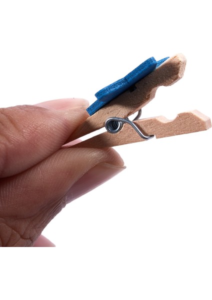Kart Fotoğrafı Mandal Pegs Yıldız Zanaatlar Mini Ahşap Klip 50PCS Mavi (Yurt Dışından) fırsatları