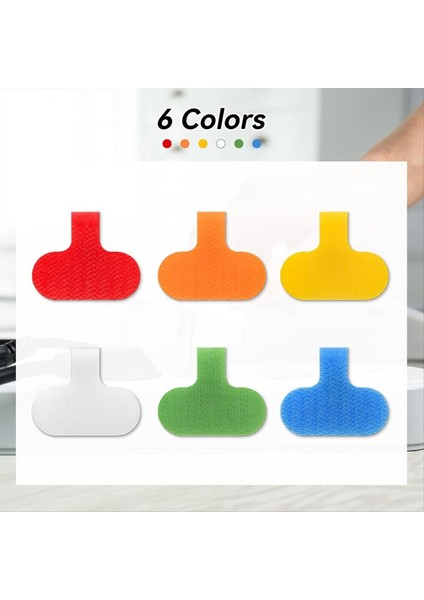 60 Pcs Kablo Etiketleri Kablo Etiketleri Kablo Yönetimi ve Tanımlama Için Tel Etiketler Etiketlerine Çok Renkli Yazma (Yurt Dışından) fiyatları