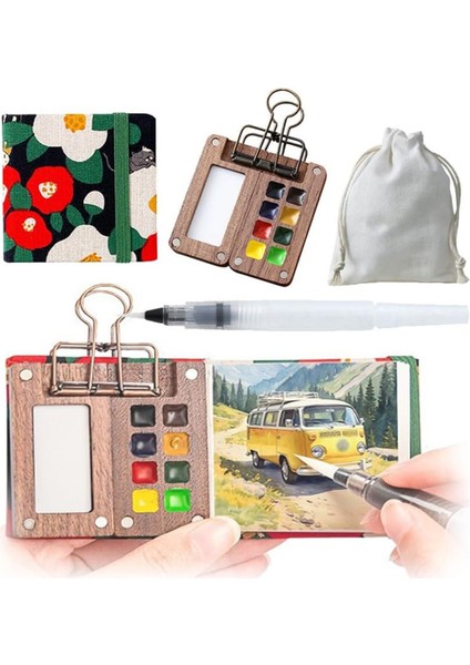 Seyahat Boya Paleti, Mini Suluboya Boya Seti, Taşınabilir Boya Paleti (Yurt Dışından)