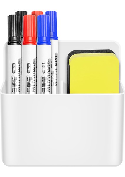 Manyetik Kuru Silme Işareti Tutucu, Beyaz Tahta Için Kalem ve Silgi Tutucu, Manyetik Kalem Kupası Depolama Organizatörü (Yurt Dışından)