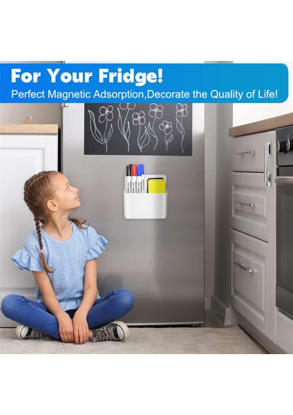 Manyetik Kuru Silme Işareti Tutucu, Beyaz Tahta Için Kalem ve Silgi Tutucu, Manyetik Kalem Kupası Depolama Organizatörü (Yurt Dışından) fırsatları