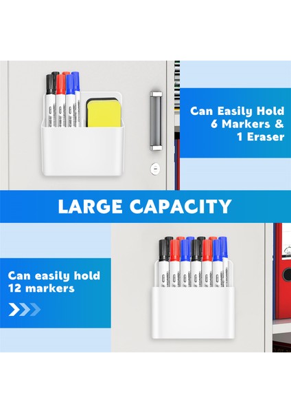 Manyetik Kuru Silme Işareti Tutucu, Beyaz Tahta Için Kalem ve Silgi Tutucu, Manyetik Kalem Kupası Depolama Organizatörü (Yurt Dışından) indirimleri