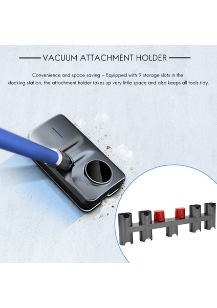 V7 V8 V10 V11 V15 Için Tutucu Aksesuarı, 9 Depolama Soketli Yerleştirme Istasyonu Düzenleyici Elektrikli Süpürge (Yurt Dışından) fırsatları