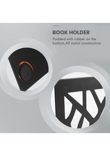 Kitap Ağır Kitaplar Için Biter, Kitap Raf Tutucusu Ev Dekoratif, Metal Kitaplar Siyah 1 Çift, Kitapçı Destekleri, Kitap Tıpaları (Yurt Dışından) indirimleri