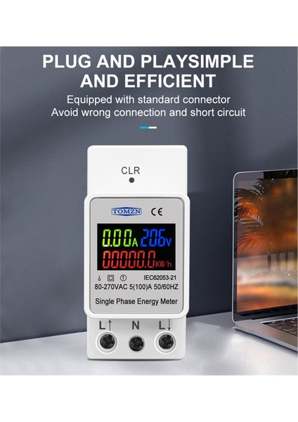 Tomzn 3ın1 Dın Ray Ac 110V 220V 100A Voltaj Akım Kwh Elektrik Enerji Monitörü Ölçer Volt Amp Voltmetre Ampermetre Wattmetre (Yurt Dışından) modelleri