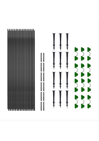 18PCS Netting Tüneli Için Bahçe Çemberleri, Bahçe Çember Çember Çerçeve Esnek Tünel Kemeri Koruma Koruma Çemberleri (Yurt Dışından)