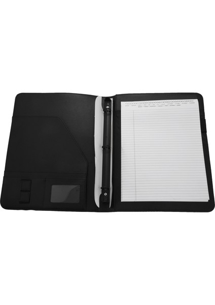 A4 Deri 3 Yüzük Portföy Bağlayıcı Iş Binder Padfolio Röportaj ve Işletme Için Defter Ped ile (Yurt Dışından) modelleri