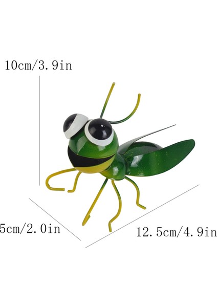 Böcek Metal Duvar Sanatı, 3D Keçiboynuzu Metal Duvar Heykeli, Dış Duvar Dekoru Çit Dekorasyonu 2 Bahçe Seti Için (Yurt Dışından)