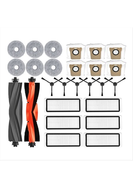 Bot L20 Ultra / Yedek Parça Aksesuarları Silindir Yan Fırça Hepa Filtre Paspas Pedi Toz Torbası (Yurt Dışından)