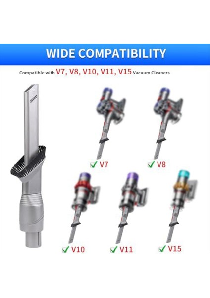 V15 V12 V11 V10 V7 V8 Elektrikli Süpürge Detaylı Temizlik Kiti Için Çizilmez Toz Alma Fırçası Seti ile Garip Alan Aracı (Yurt Dışından) fırsatları
