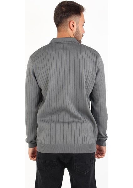 3002 Yakalı Kalın Çizgili Kazak