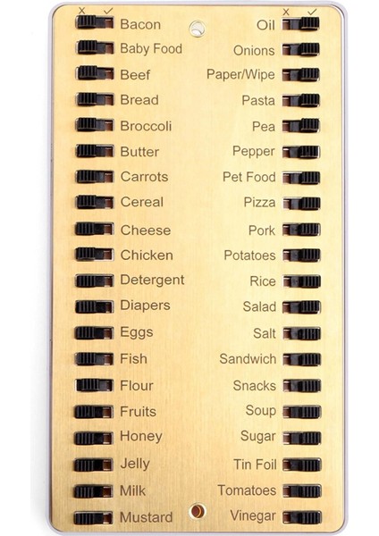 Metal Bakkal Listesi, Yeniden Kullanılabilir Alışveriş Listesi, Metal Sürgülü Alışveriş Listesi Bellek Hatırlatma Tahtası, Ev Için Uygun Araçlar (Yurt Dışından)