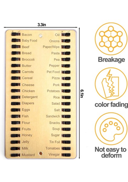 Metal Bakkal Listesi, Yeniden Kullanılabilir Alışveriş Listesi, Metal Sürgülü Alışveriş Listesi Bellek Hatırlatma Tahtası, Ev Için Uygun Araçlar (Yurt Dışından) fiyatları