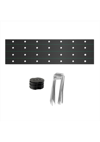 3 Inçlik Ekim Delikli Yabani Ot Bariyer Peyzaj Kumaş, Yabani Ot Bariyer Kumaş 3.3 Ft x 11.8 Ft Ot Blok Bahçe Mat (Yurt Dışından)