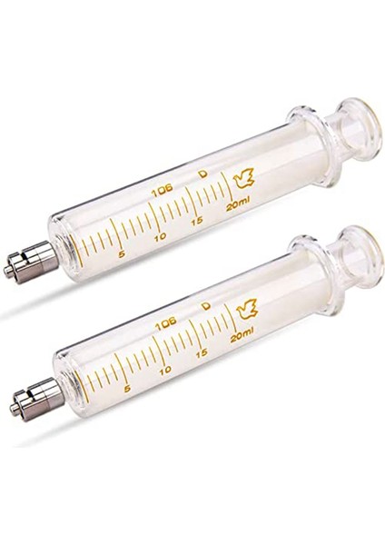 2 Paket Şırınga Luer Kilidi 20ML Iğnesiz Sanat El Sanatları ve Diğerleri Için (Yurt Dışından)