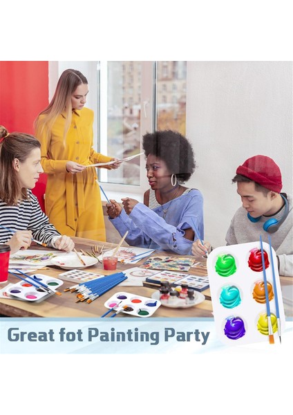 Boya Fırçası Paleti Seti 100 Adet Naylon Boya Fırçaları 50 Adet Boya Tepsisi (Yurt Dışından) indirimleri