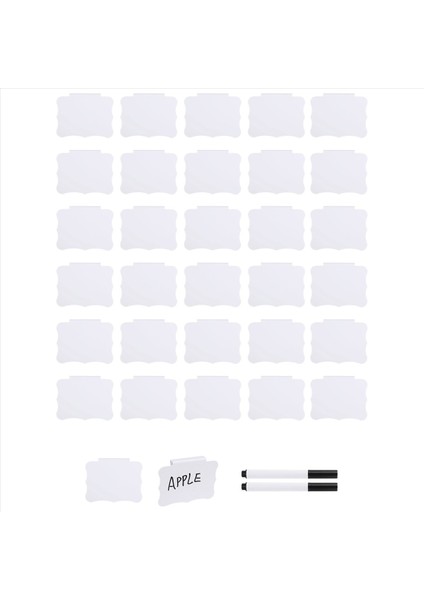 32 Parça Sepet Etiketleri Klipler ve Kalemler Seti, 32 Adet Mutfak Klips Etiketi Tutucu ve 2 Adet Tebeşir (Beyaz) Içerir (Yurt Dışından) fiyatları