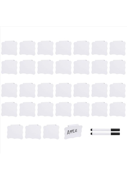 32 Parça Sepet Etiketleri Klipler ve Kalemler Seti, 32 Adet Mutfak Klips Etiketi Tutucu ve 2 Adet Tebeşir (Beyaz) Içerir (Yurt Dışından) modelleri