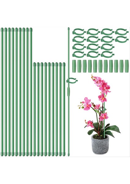 28 Adet Bitki Bahisleri Ayarlanabilir Bitki Destek Çubukları, 28 Halkalı Bitki Destek Bahisleri ve Saksı Bitkileri Için 14 Bağlantı Fakültesi (Yurt Dışından)