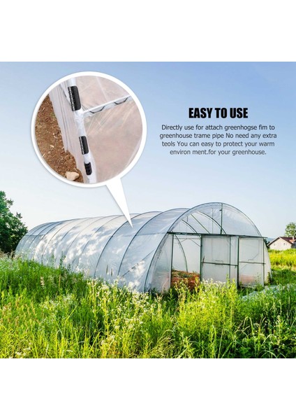 50PCS Siyah Sera Plastik Film Çerçeve Boru ve Film Klip Kelepçesi Konektör Kiti Bahçe Aracı 20MM (Yurt Dışından) modelleri