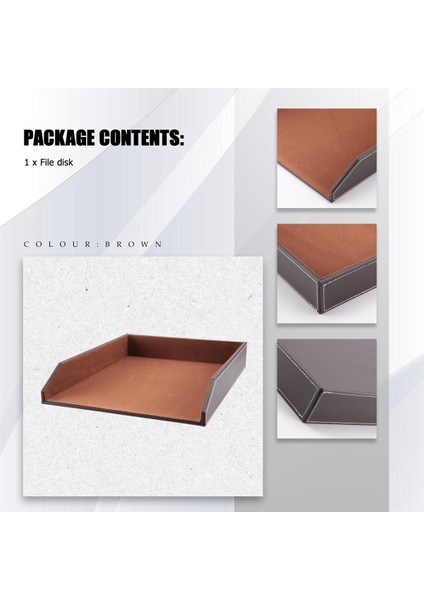 Pu Deri Toplama Mektup Tepsisi, Belge Masası Organizatör, Istiflenebilir Ofis Dosyası Belge Tepsi Sahibi (Kahverengi) (Yurt Dışından) indirimleri