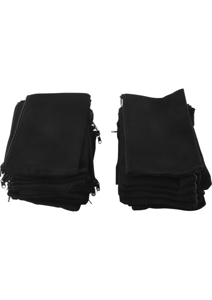 40 Pc Tuval Fermuarı Torbalar Tuval Makyaj Çantaları Kalem Kılıfı Boş Diy Zanaat Çantaları Seyahat Diy Craft Okulu Siyah (Yurt Dışından)