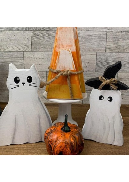 Hayalet Kedi Heykeli, Cadılar Bayramı Hayalet Kedi Dekorasyonu, Kedi Hayalet Katmanlı Tepsi Dekorasyonu, Kedi Lover Ekran Toplama Hediyesi (Yurt Dışından) fırsatları