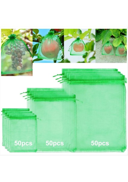 150PCS Meyve Koruma Çantaları 3 Boyutlar Meyve Örtüsü Için Meyve Ağ Torbaları Örgü Çanta Bahçe Çantaları Drawstring ile (Yurt Dışından) fiyatları