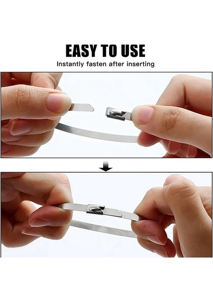 Metal Fermuar Bağları Makine, Araçlar ve Daha Fazlası Için Ağır Kendi Kendine Kilitlenen Paslanmaz Çelik Kablo Bağları (11.8 Inç, 100PCS) (Yurt Dışından) fırsatları